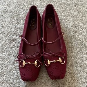 Monogram ballet flats